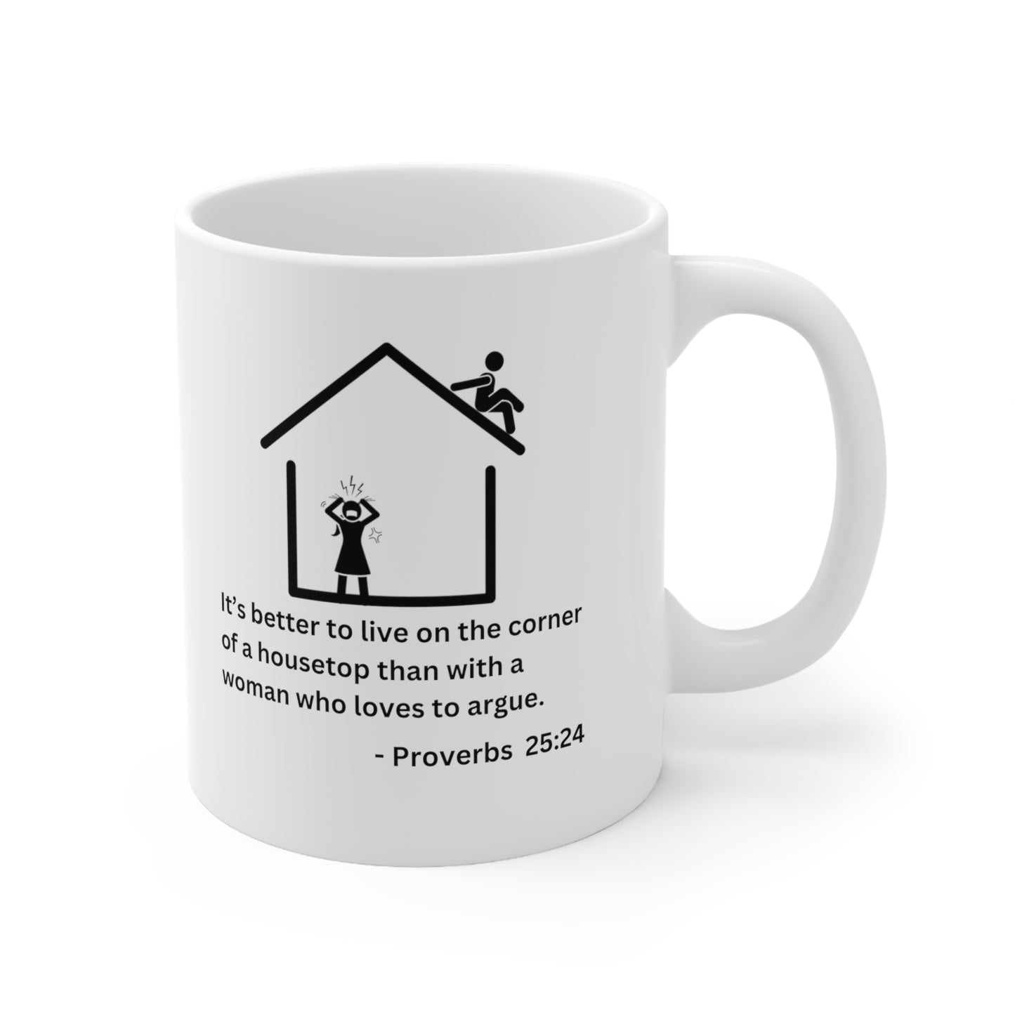 Proverbs 25:24  Rooftop Ceramic Mug 11oz